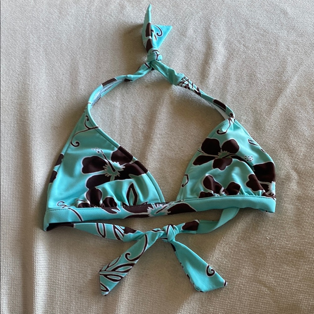 Floral Halter Bikini Top